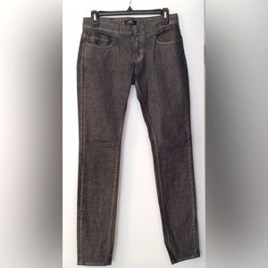 MEXX 5-Pocket Grey Metallic Cotton Pants - Women Can 36-UK 10